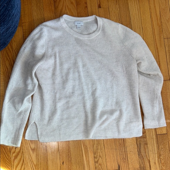 Old Navy Sweaters - White Ribbed Long Sleeve Sweater